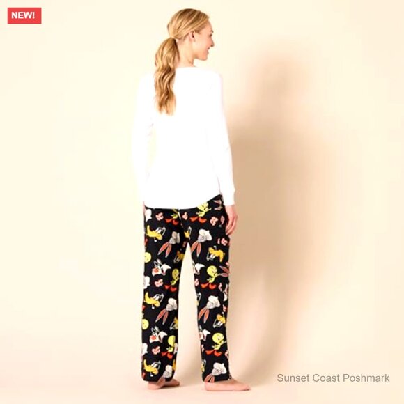 Lightweight Flannel Pant and Long-Sleeve T-Shirt Sleep Set - Picture 3 of 7
